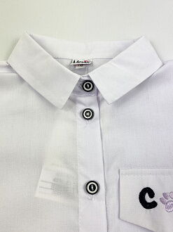 Рубашка для девочки Mevis белая 4274-03 - фото