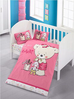 Комплект постельного белья в детскую кроватку VICTORIA BEBEK SWEET 100*150 - картинка