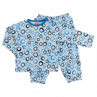 Пижама детская Кольца голубая 8382 - цена