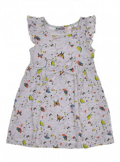 Летнее платье для девочки PATY KIDS Бабочки серое 51326 - фото