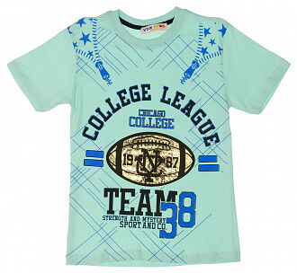 Футболка для мальчика TEAM 38 мята - фото