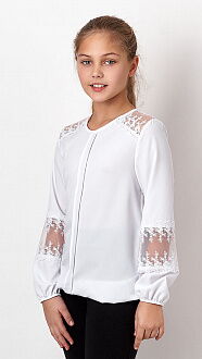 Блузка для девочки Mevis белая 3188-01 - цена