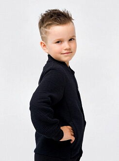 Пиджак бомбер трикотажный для мальчика SMIL черный 116463 - размеры