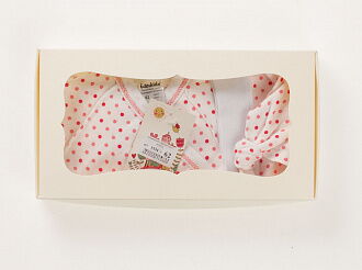 Комплект для новорожденного интерлок Interkids Горошек розовый 1533 - фото