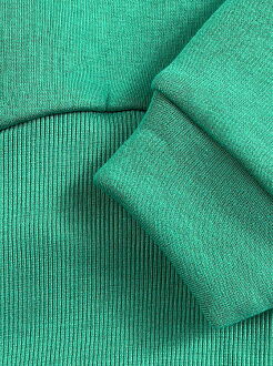 Утепленный свитшот для девочки Mevis изумрудный 4021-03 - фото