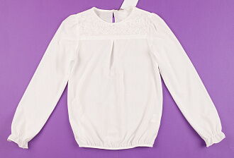 Блузка для девочки MEVIS молочная 2111 - размеры