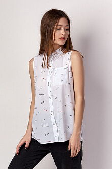 Блузка для девочки Mevis белая 3427-01 - цена