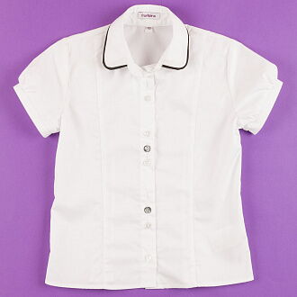 Блузка с коротким рукавом Frantolino белая 1233-001 - цена