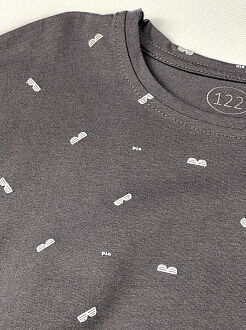 Футболка для мальчика Фламинго темно-серая 896-124 - размеры