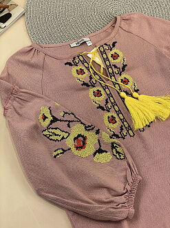 Вышиванка для девочки Mevis розовая 4896-02 - размеры