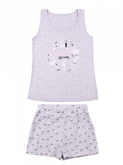 Летняя пижама для девочки Фламинго Sweet Dreams серая 242-121 - цена