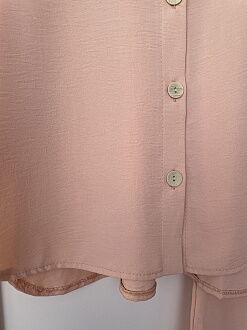 Костюм рубашка и палаццо для девочки персик 2005 - фото