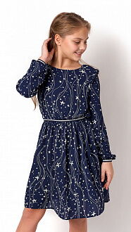 Нарядное платье для девочки Mevis темно-синее 3244-01 - цена