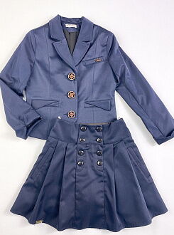 Пиджак школьный для девочки SUZIE Габби мемори-коттон синий ЖК-14605  - фотография