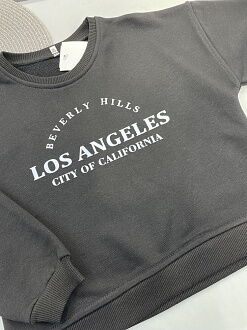 Свитшот для девочки Los Angeles черный 0903 - фото