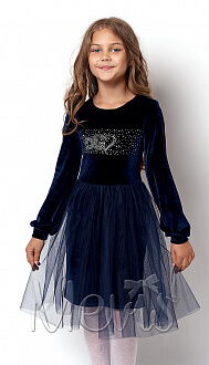 Платье для девочки  Mevis темно-синее 2169-01 - цена