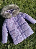 Зимняя куртка для девочки Kidzo сиреневая 3501