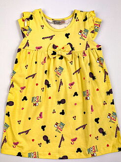 Платье для девочки Stella Kids Тропики желтое 0217 - цена