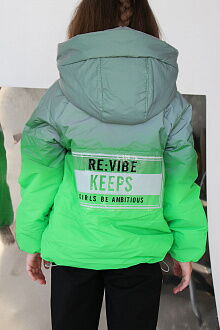 Куртка светоотражающая для девочки Kidzo зеленая 3445 - фото