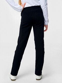 Брюки трикотажные для девочки SMIL черные 115433 - фото