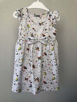 Летнее платье для девочки PATY KIDS Бабочки серое 51326 - размеры