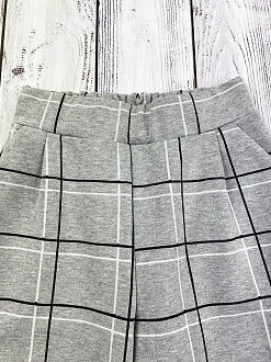 Костюм для девочки Mevis Клетка серый 3605-02 - картинка