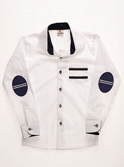 Рубашка с длинным рукавом для мальчика ADK белая 02890 - цена