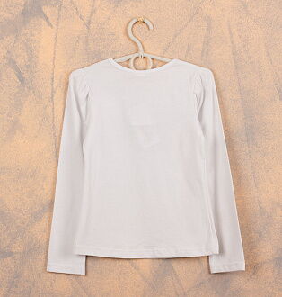 Блузка с длинным рукавом для девочки Valeri tex белая 1541-55-042 - размеры