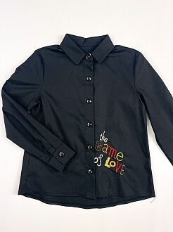 Рубашка для девочки Tair Kids черная 7892 - цена