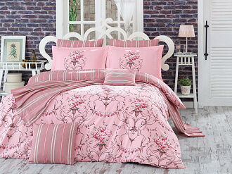 Комплект постельного белья HOBBY Poplin Ornella розовый 200*220 - цена