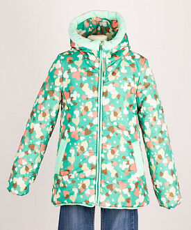 Куртка зимняя для девочки Одягайко зеленая 2791 - цена
