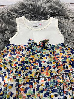 Нарядное платье для девочки Barmy молочное 2842 - фото