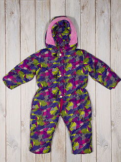 Комбинезон зимний сдельный для девочки Одягайко Абстракт фиолетовый 32015О - цена