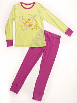 Пижама для девочки Фламинго салатовая 255-1005 - фото