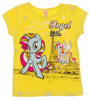 Футболка для девочки Little Pony Angel желтая  - цена