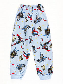 Пижама утепленная для мальчика Valeri tex Бетмен голубая 1626-55-155 - фото