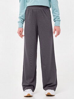 Трикотажные брюки-палаццо для девочки SMIL серые 115495 - цена