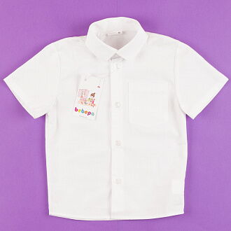 Рубашка с коротким рукавом для мальчика Bebepa белая 1105-136 - размеры