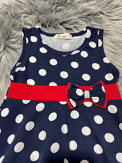 Сарафан для девочки Barmy Горошек темно-синий 0788 - размеры