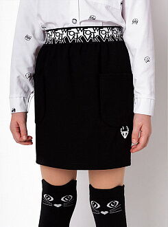 Школьная юбка для девочки Mevis черная 4113-02 - цена