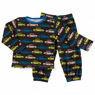 Пижама детская Машинки черная 8382 - цена