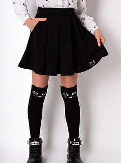 Трикотажная юбка для девочки Mevis черная 4238-02 - цена