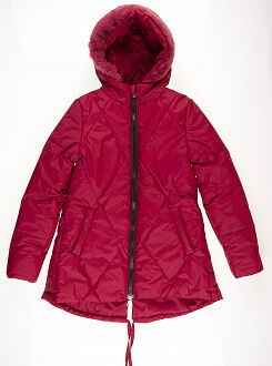 Куртка удлиненная для девочки ОДЯГАЙКО бордо 22101 - цена