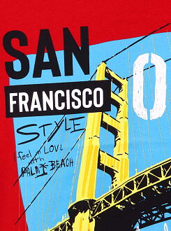 Футболка для мальчика Breeze San Francisco красная 15963 - фотография