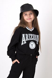 Стильный костюм для девочки Mevis Arizona черный 4838-03 - размеры