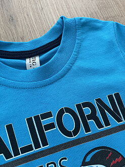 Футболка для мальчика California голубая 574 - фото
