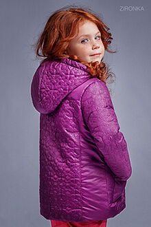 Демисезонная куртка для девочки Zironka фиолетовая 2051-2 - размеры