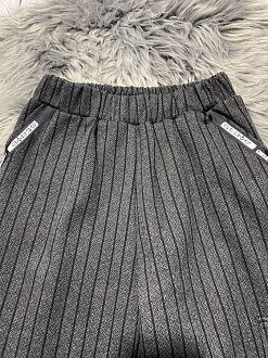Трикотажные брюки для девочки Mevis темно-серые 3487-01 - фото