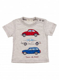 Комплект футболка и шорты Breeze Машинки серый 12365 - фото