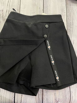 Юбка-шорты для девочки Mevis черная 4159-02 - фотография